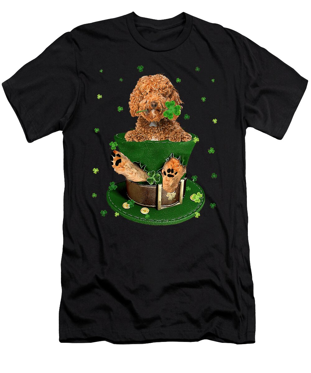 St Patricks Day Leprechaun Labradoodle Dog Yah Lishr T-Shirt