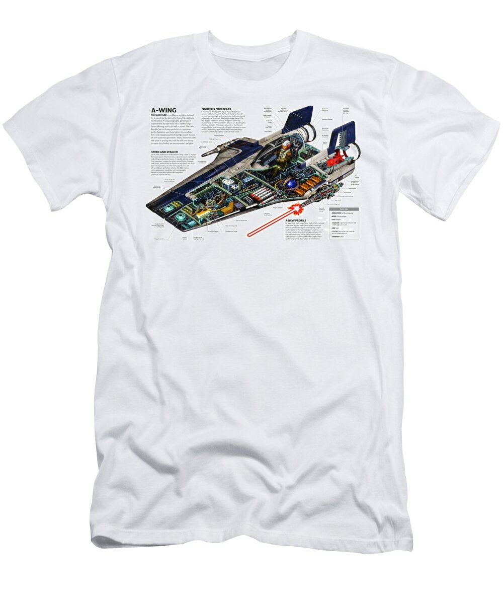 Star Wars a Wing Ship Cutaway Vladislav Shapovalenko T-Shirt