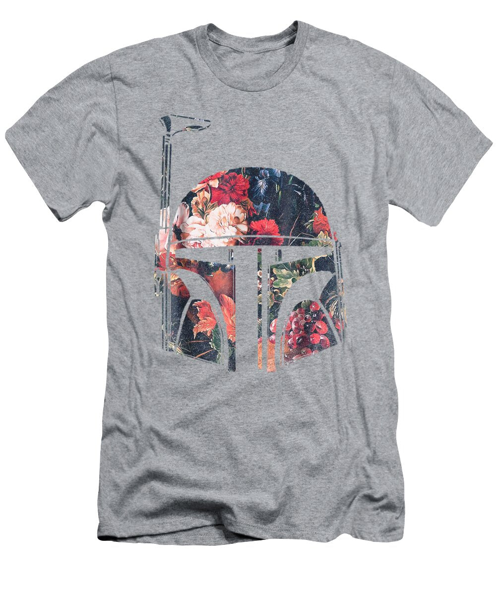 Star Wars Boba Fett Floral Print Helmet Graphic Tommyz Jenna T-Shirt