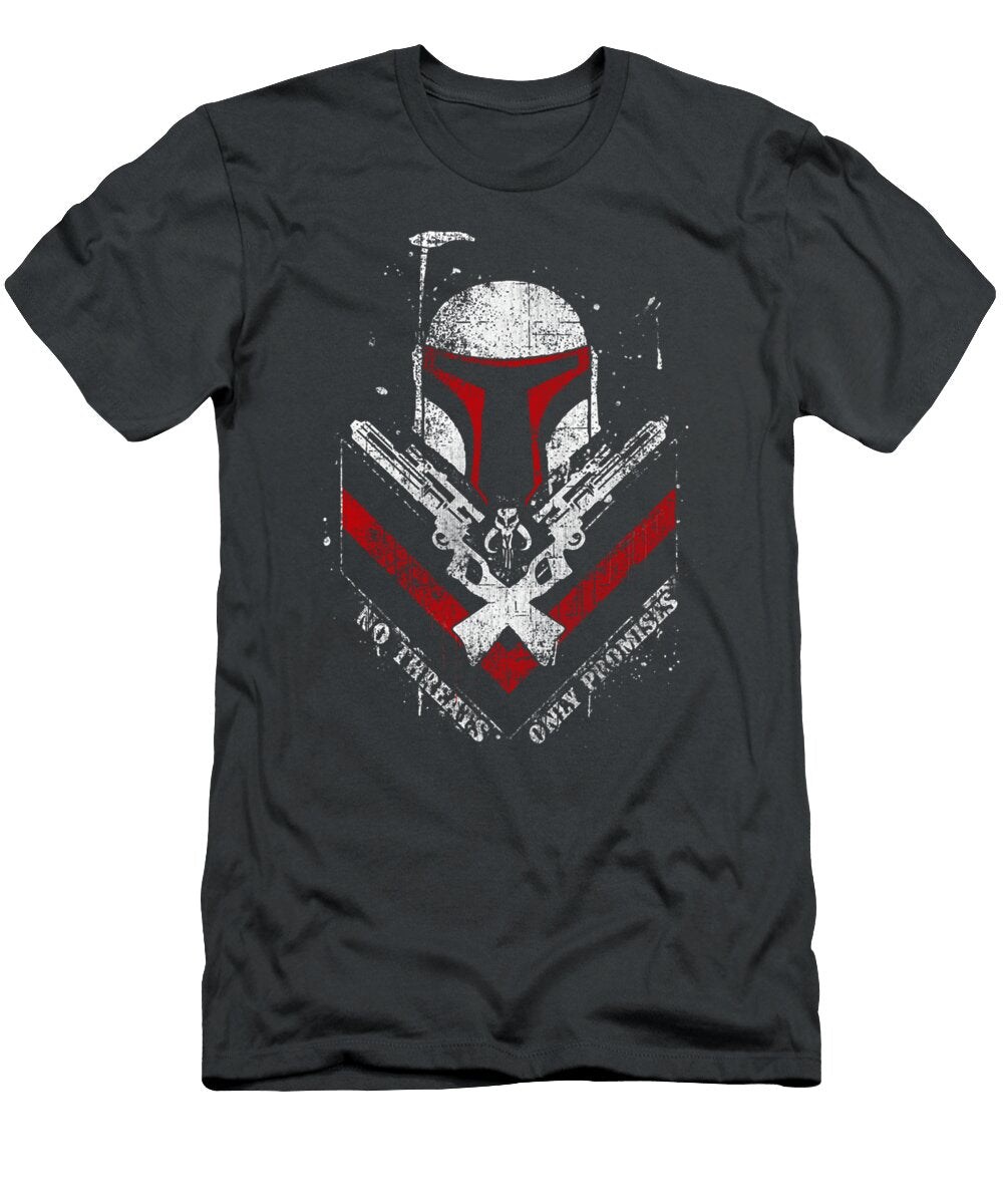 Star Wars Boba Fett No Threats Only Promises Graphic Iasmii Jj T-Shirt