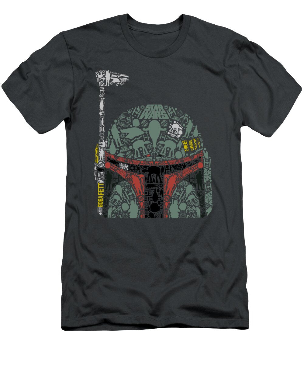 Star Wars Boba Fett Silhouette Helmet Fill Graphic Tommyz Jenna T-Shirt