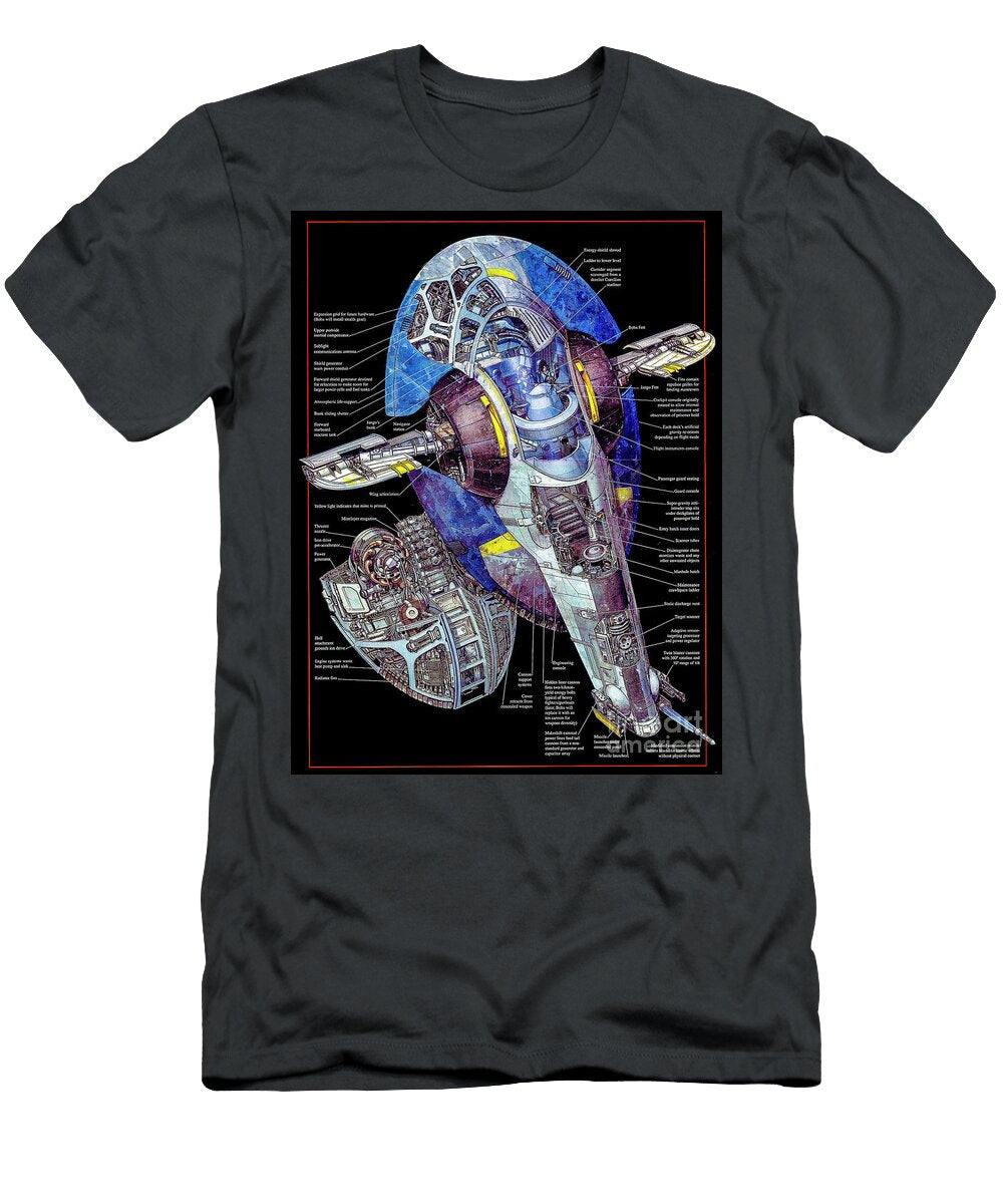 Star Wars Boba Fett Slawe 1 Cutaway Vladislav Shapovalenko T-Shirt