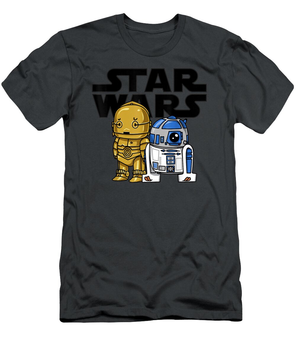 Star Wars Boba R2d2 and C3po Cute Cartoon Graphic Tommyz Jenna T-Shirt