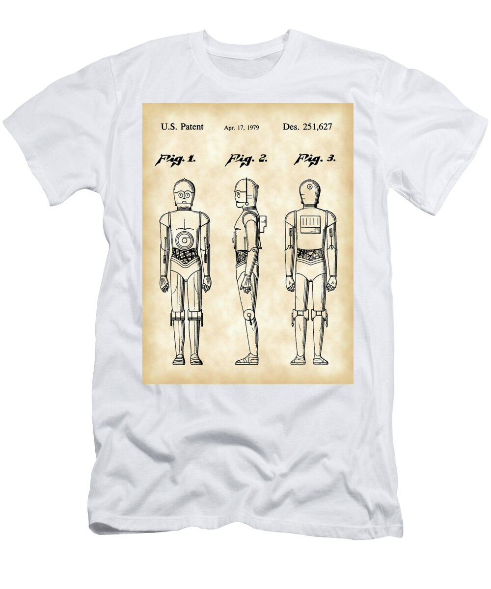 Star Wars C 3po Patent 1979 Stephen Younts T-Shirt