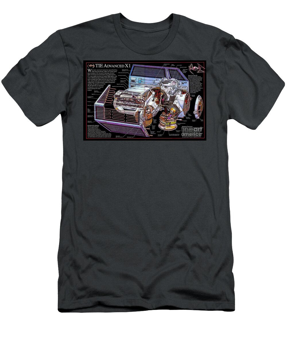 Star Wars Darth Vader Tie Advanced Xi Cutaway Vladislav Shapovalenko T-Shirt