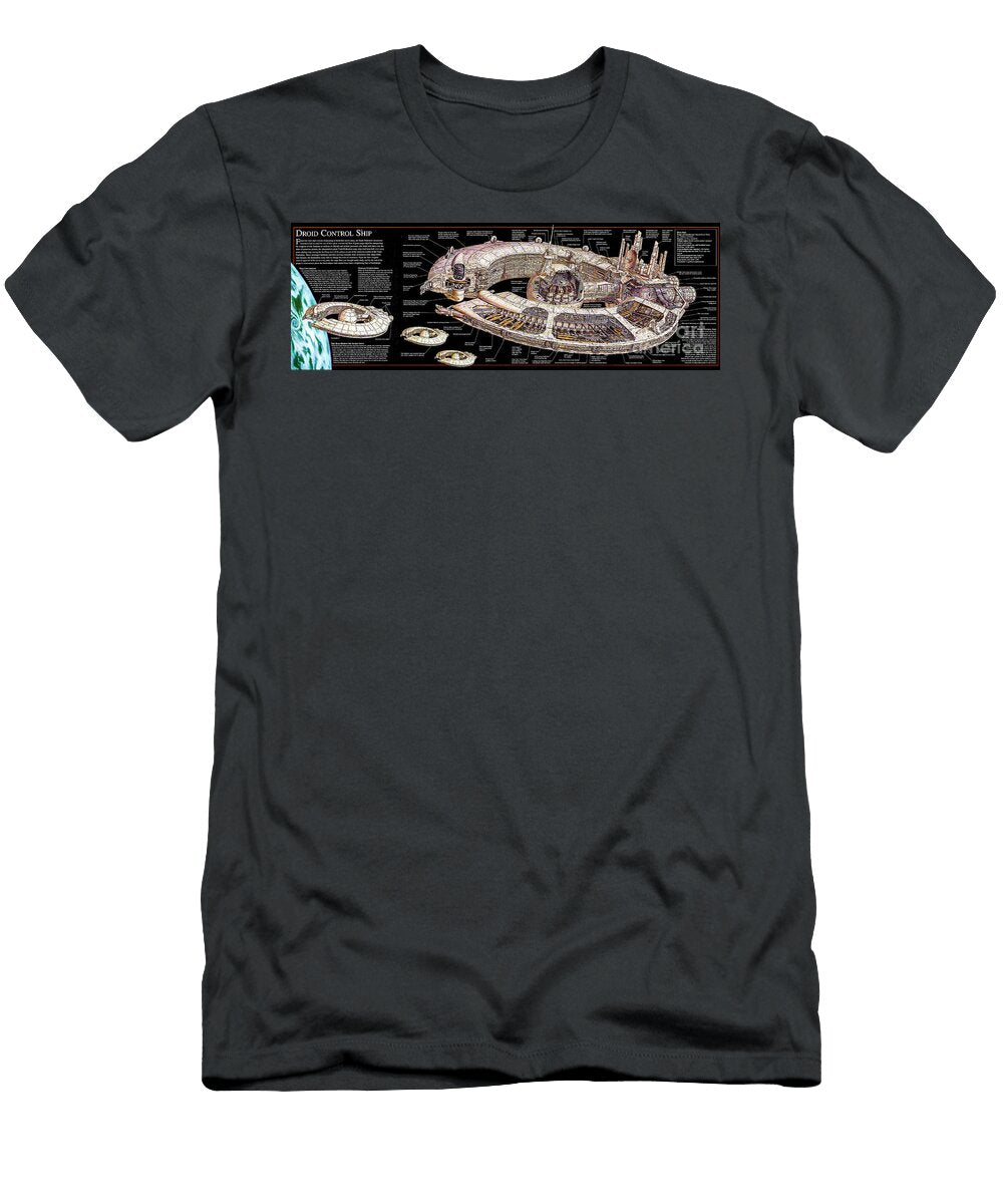Star Wars Droid Control Ship Cutaway Vladislav Shapovalenko T-Shirt
