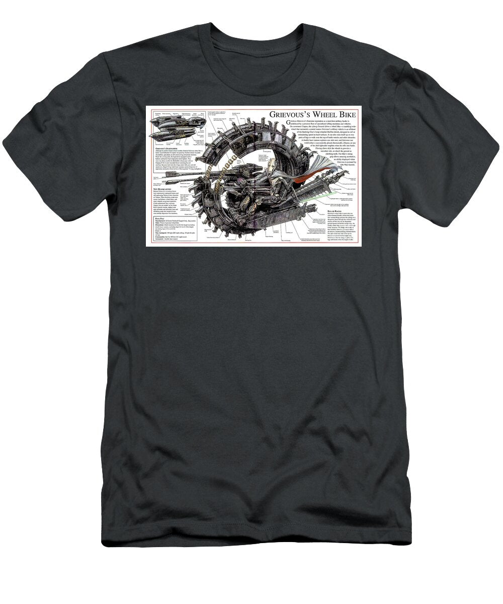 Star Wars Grevous Whrrl Bike Cutaway Vladislav Shapovalenko T-Shirt