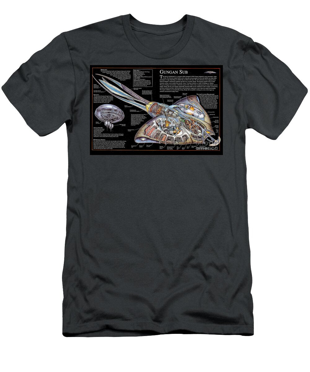 Star Wars Gungan Sub Ship Cutaway Vladislav Shapovalenko T-Shirt