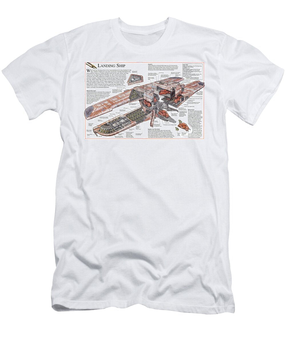 Star Wars Landing Ship Cutaway Vladislav Shapovalenko T-Shirt