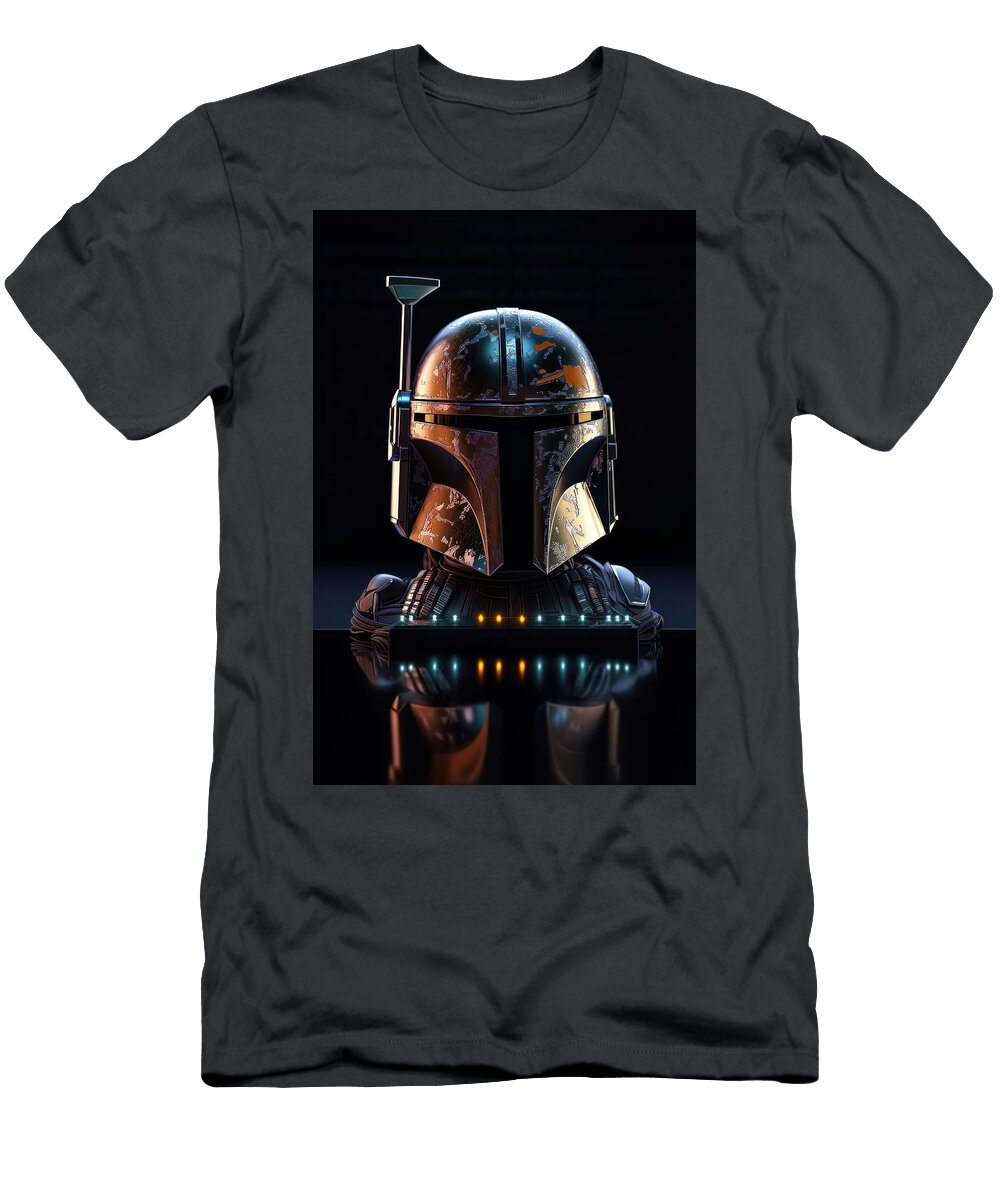 Star Wars Mandalorian Helmet 3 Sotiris Filippou T-Shirt