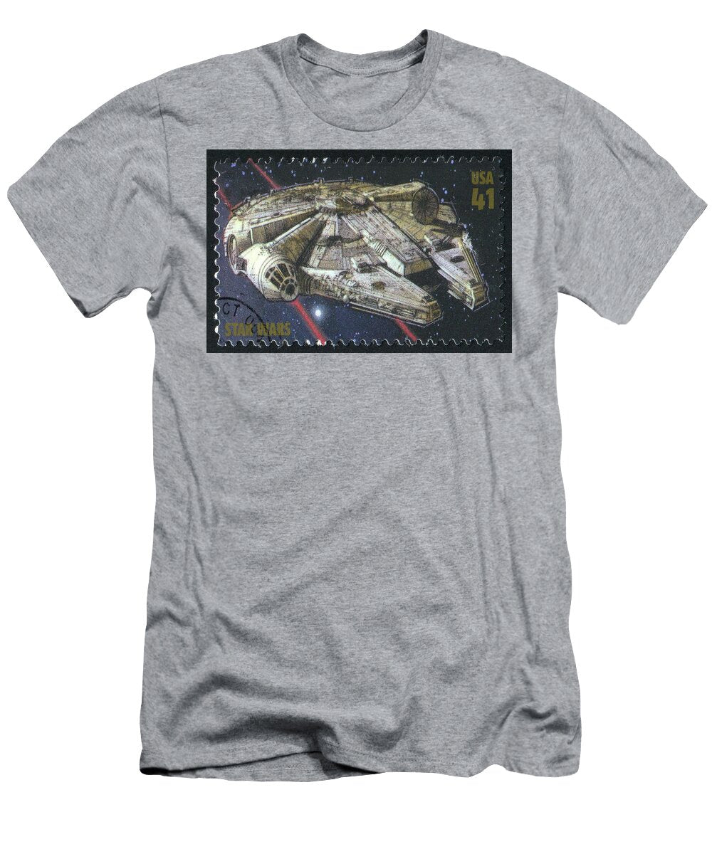 Star Wars Millennium Falcon Stamp Art Rio Z T-Shirt