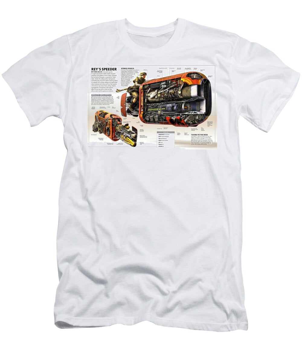 Star Wars Reys Speeder Cutaway Vladislav Shapovalenko T-Shirt