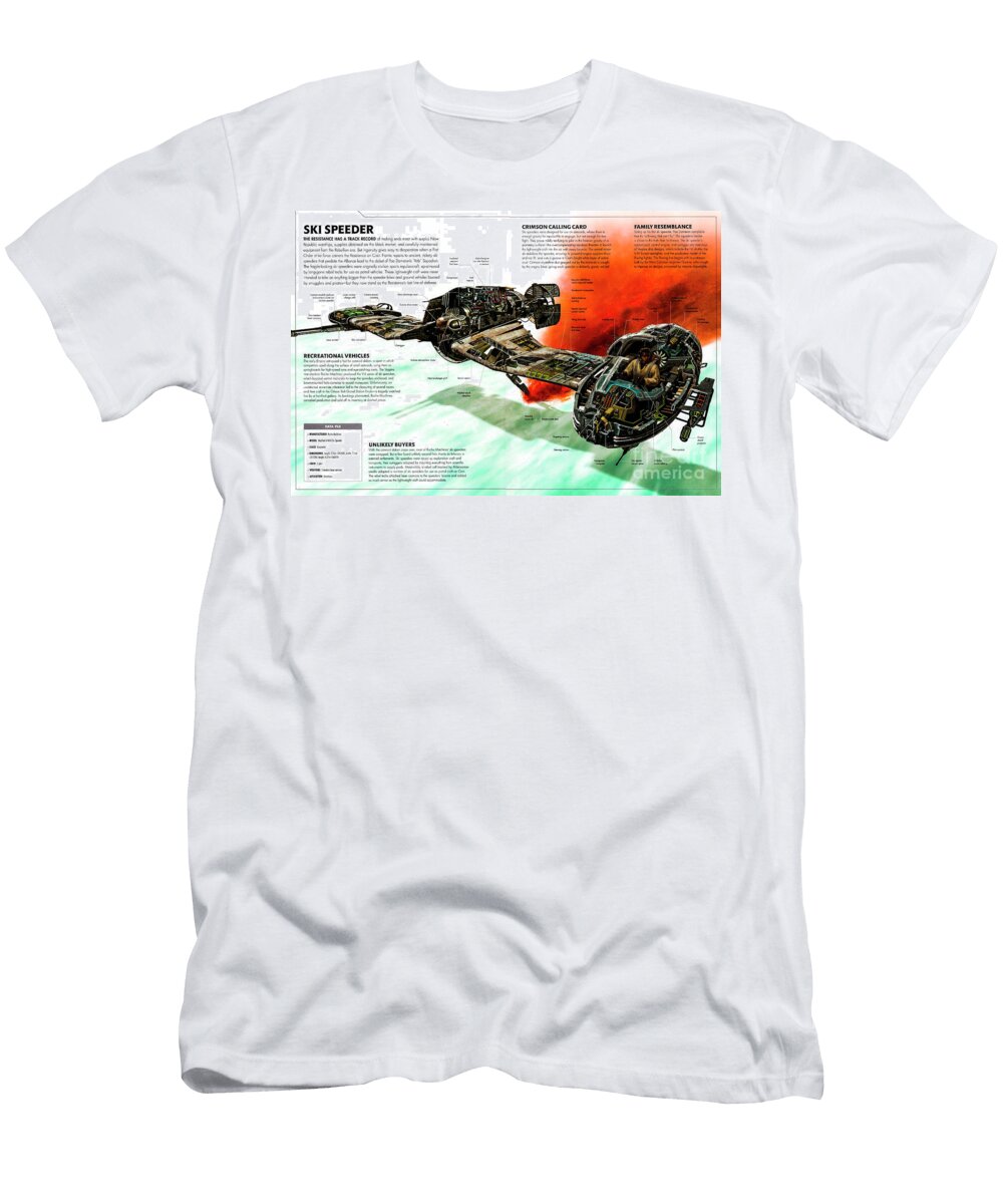 Star Wars Ski Speeder Ship Cutaway Vladislav Shapovalenko T-Shirt