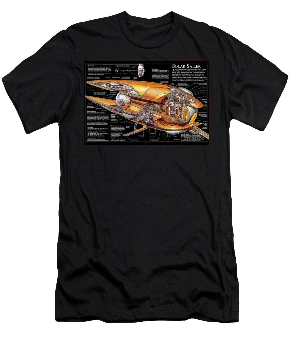 Star Wars Solar Sailer Ship Cutaway Vladislav Shapovalenko T-Shirt