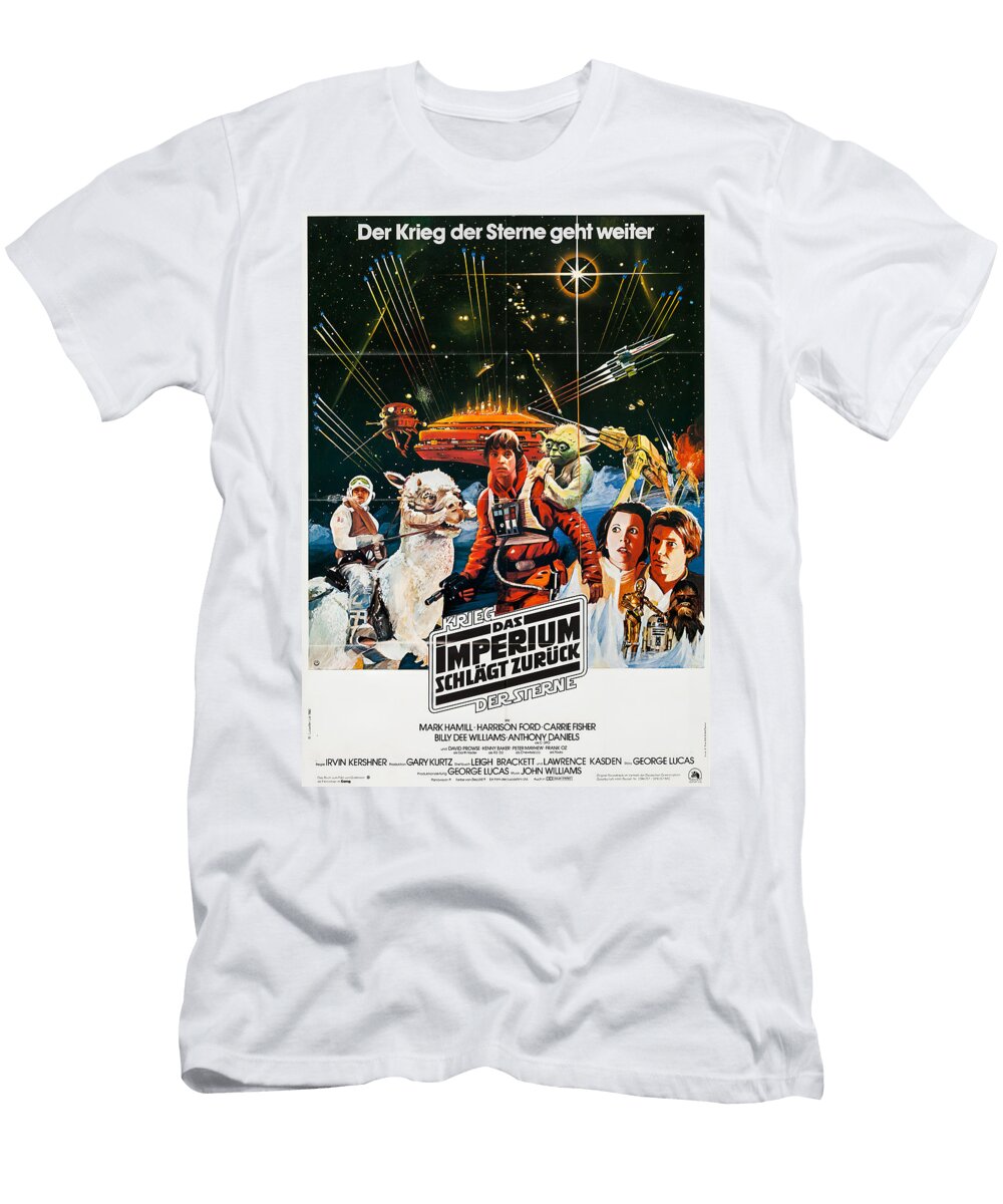 Star Wars the Empire Strikes Back 1980 German Movie Poster T-Shirt