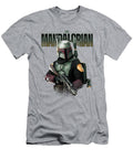 Star Wars the Mandalorian Boba Fett Logo Portrait R15 Rahizk Laraj T-Shirt