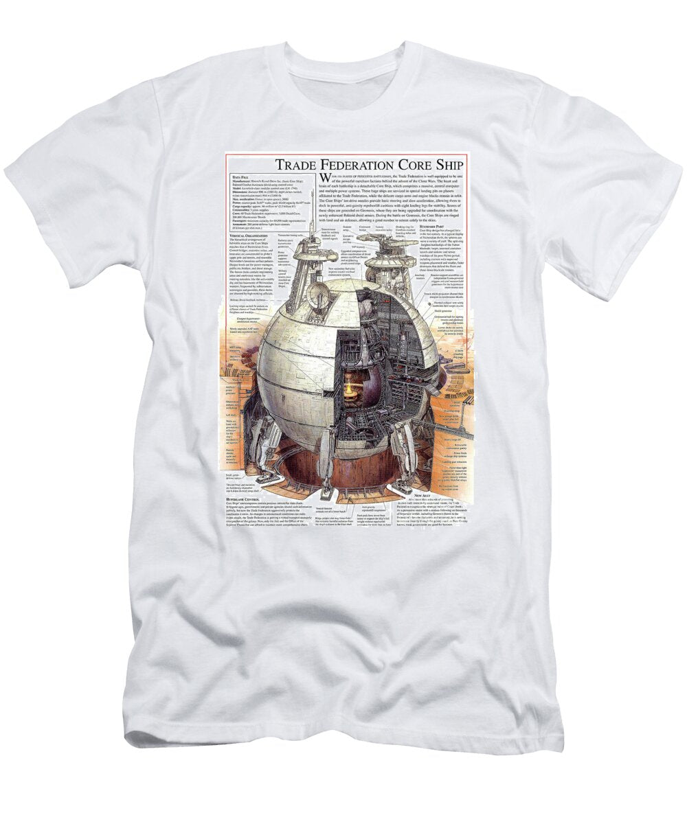 Star Wars Trade Federation Core Ship Cutaway Vladislav Shapovalenko T-Shirt