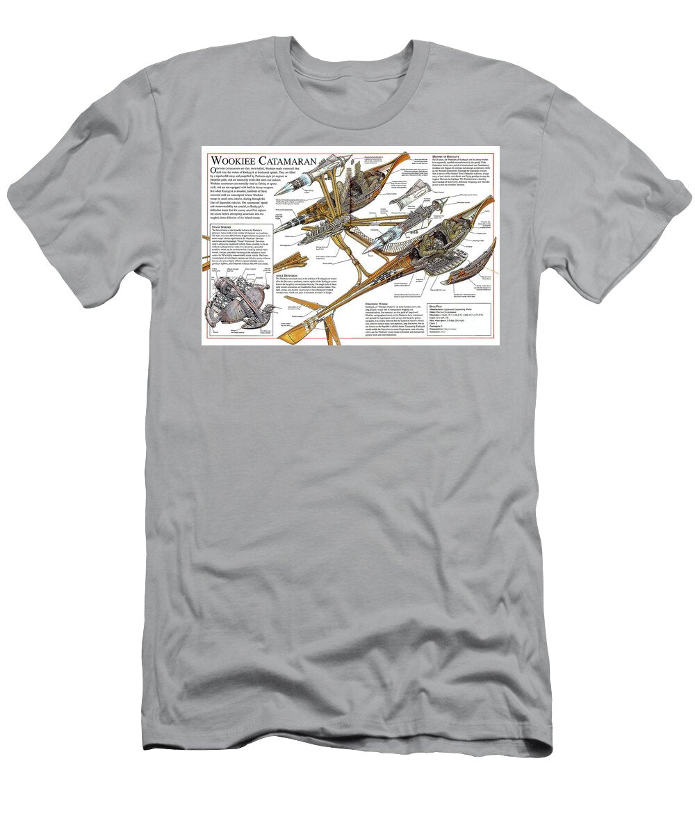 Star Wars Wookiee Catamaran Ship Cutaway Vladislav Shapovalenko T-Shirt