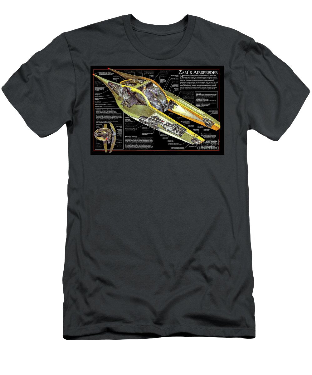 Star Wars Zam Airspeeder Cutaway Vladislav Shapovalenko T-Shirt
