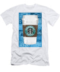 Starbucks Coffee Cup Recycled Vintage License Plate Pop Art Design Turnpike T-Shirt