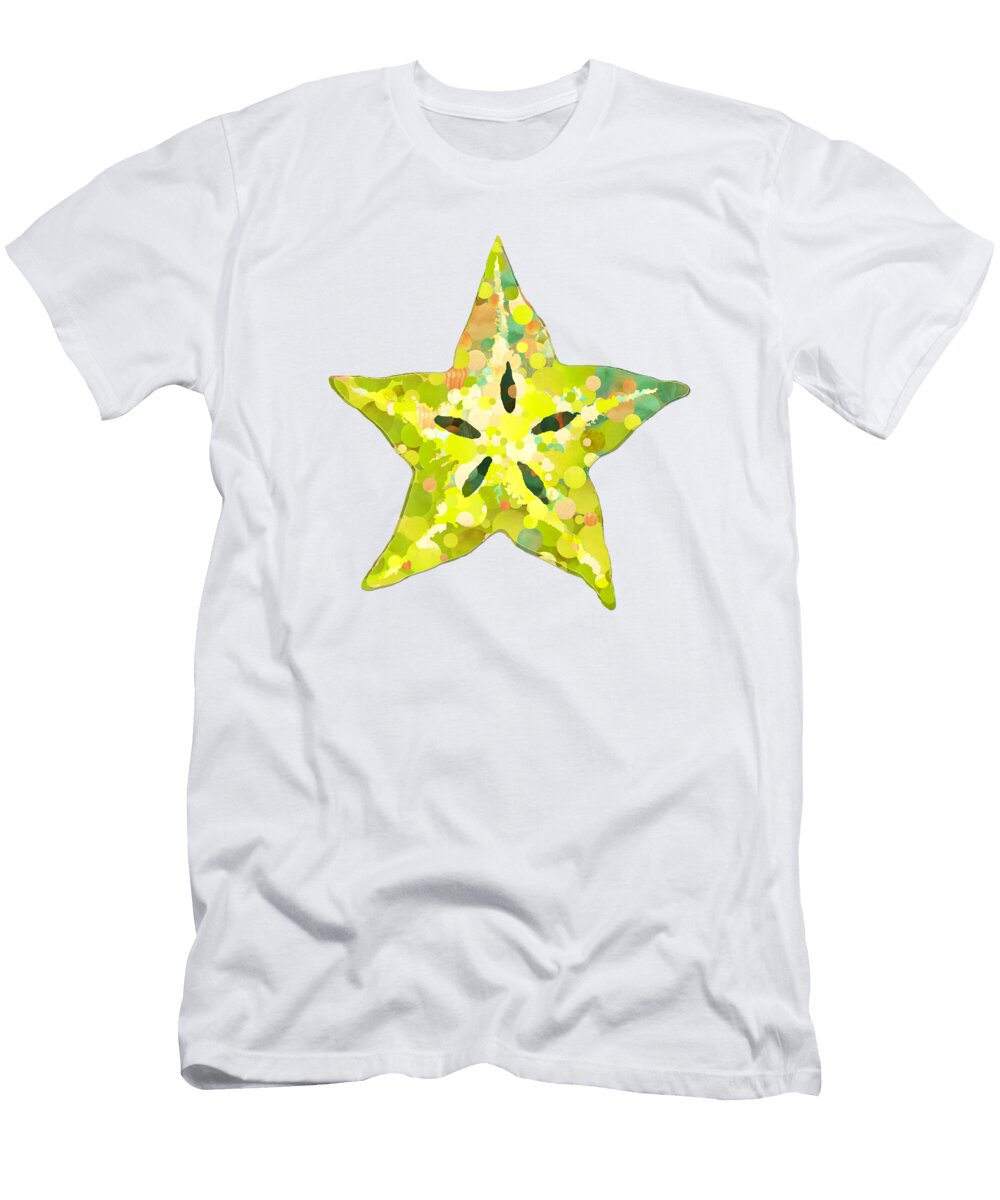 Starfruit Art Succulent Star Fruit Sharon Cummings T-Shirt