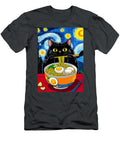 Starry Night Black Fat Cat Ramen Funny Black Fat Zyneu Gangd T-Shirt