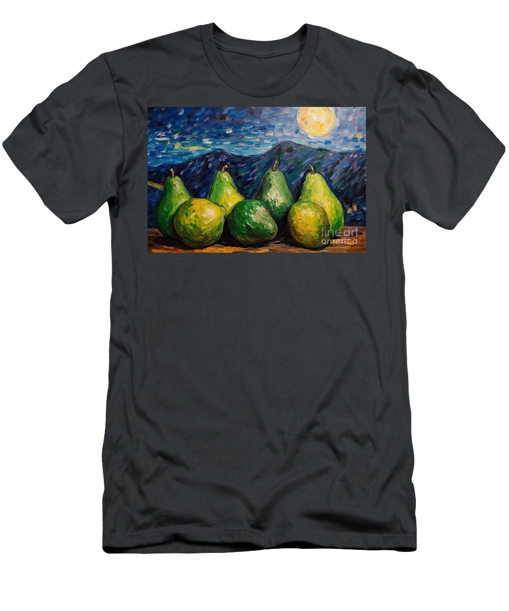Starry Night Painting Avocado N Akkash T-Shirt
