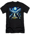 Starry Night Three Siberian Huskies Howling At Moon Dog Lover Job T-Shirt