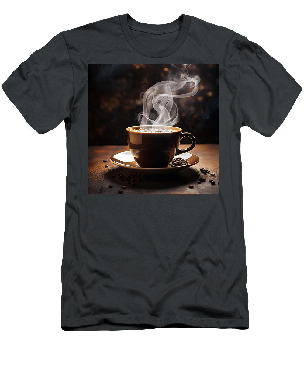 Steaming Coffee Athena Mckinzie T-Shirt