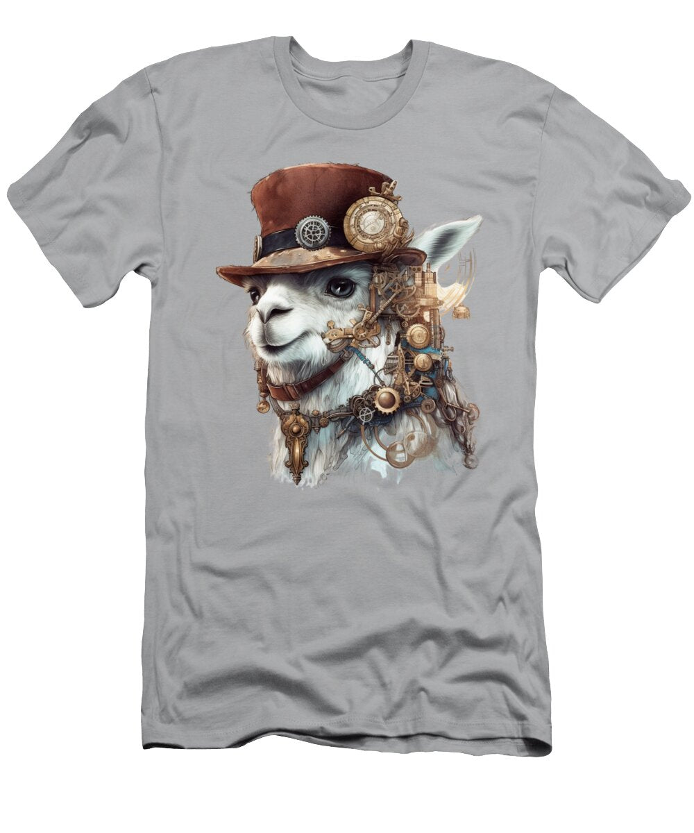 Steampunk Alpaca Milos Petrovic T-Shirt