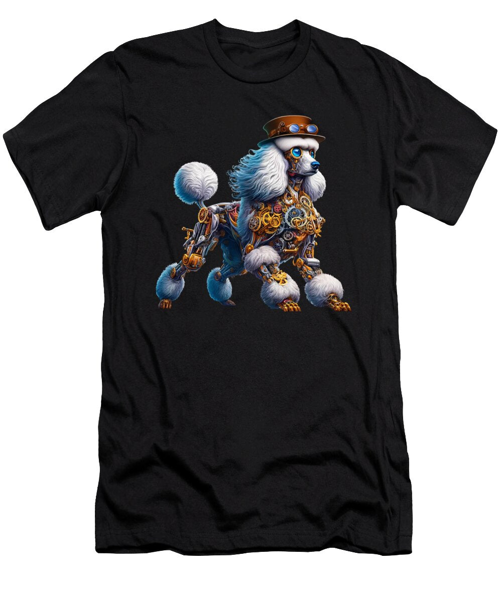 Steampunk Poodle Lover Fantasy Art Job T-Shirt