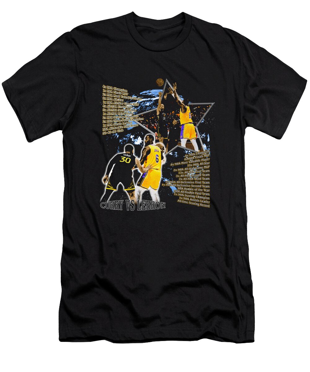 Stephen Curry Vs Lebron James Stats Ozlem Altin T-Shirt
