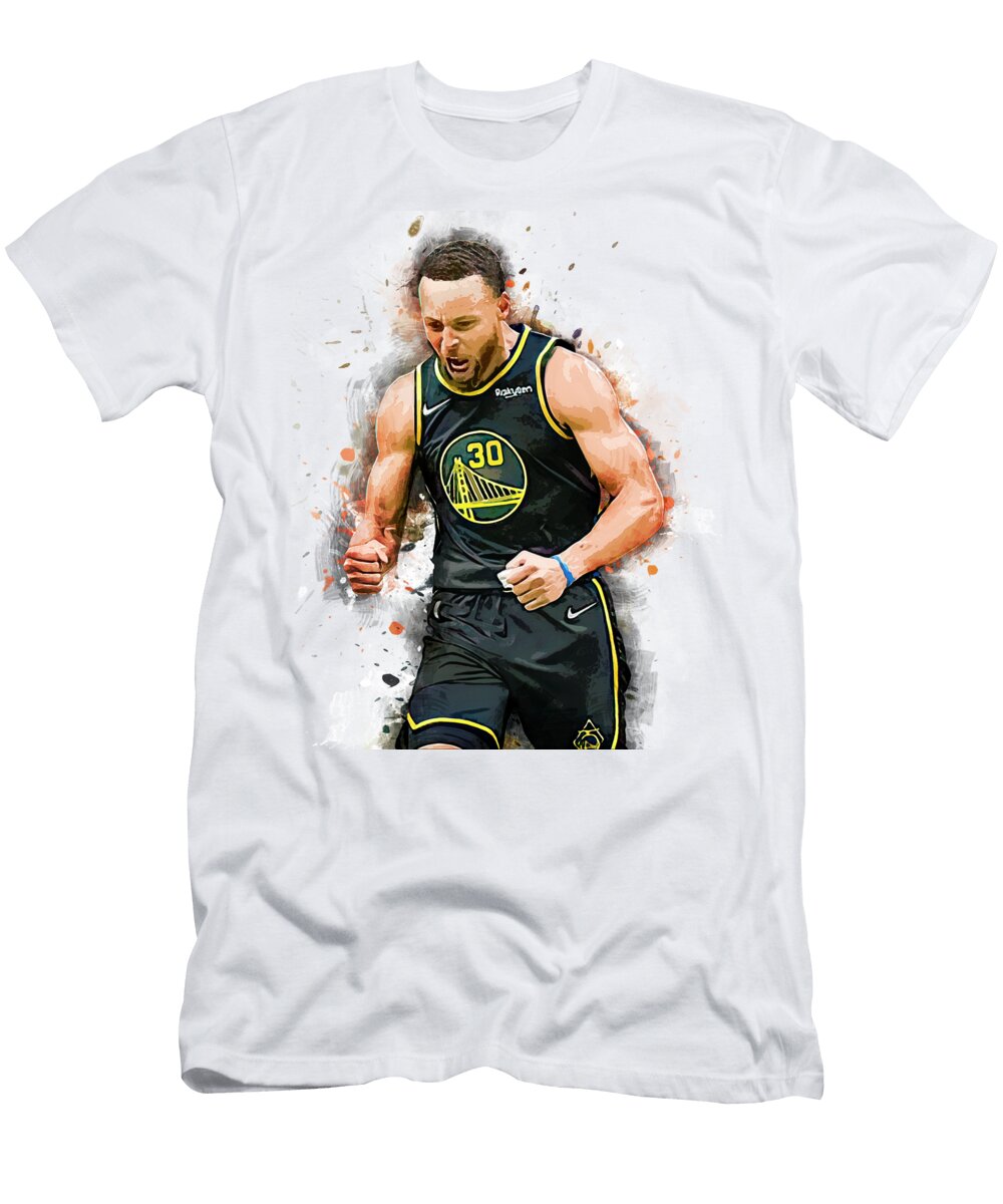 Stephen Curry Watercolor Style Poster Patricia Marticorena T-Shirt