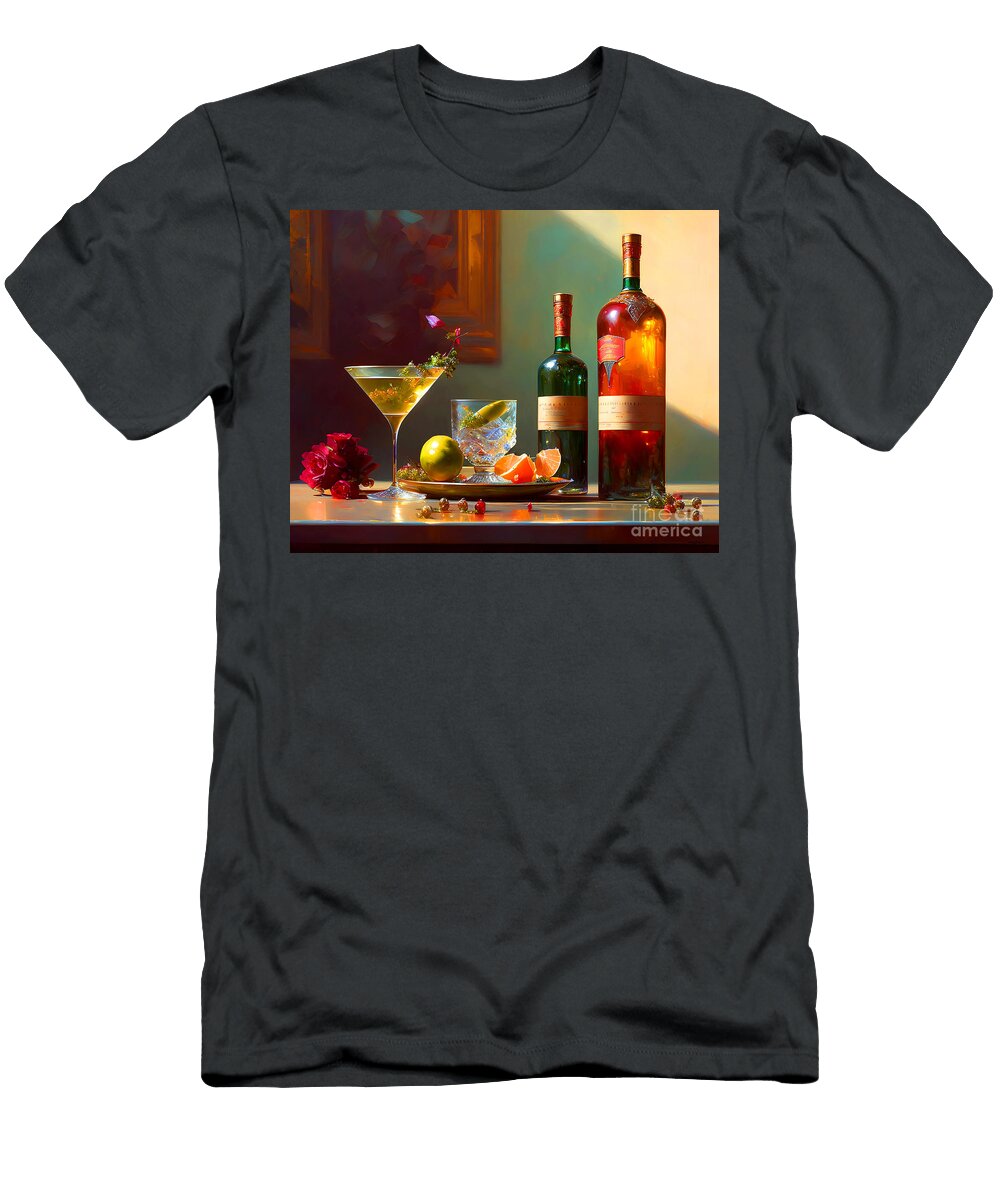 Still Life a Martini and Other Spirits 20230111e Wingsdomain Art and Photography T-Shirt