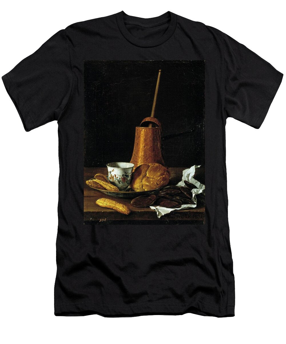 Still Life with a Chocolate Service 1770 Spanish School Oil on Canvas Luis Melendez 1716 1780 T-Shirt