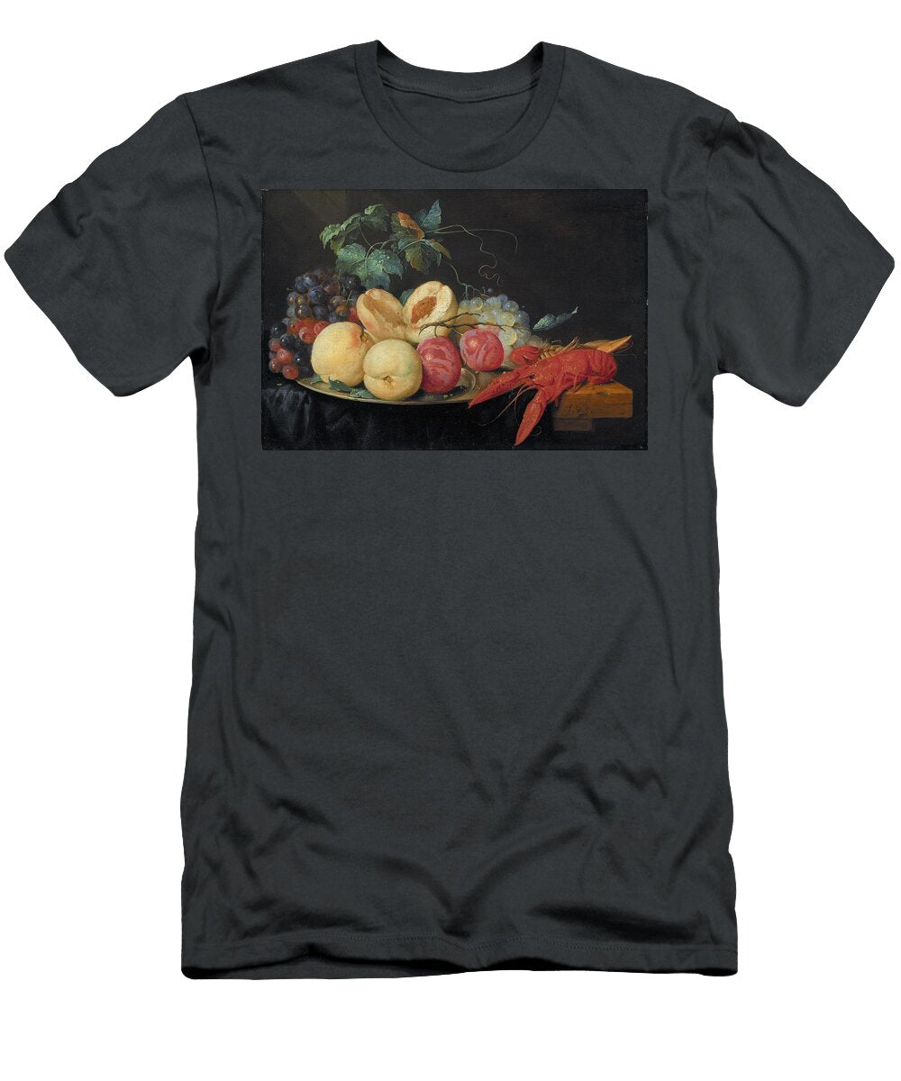 Still Life with Fruit and Boiled Crayfish Joris Van Son Flemish T-Shirt