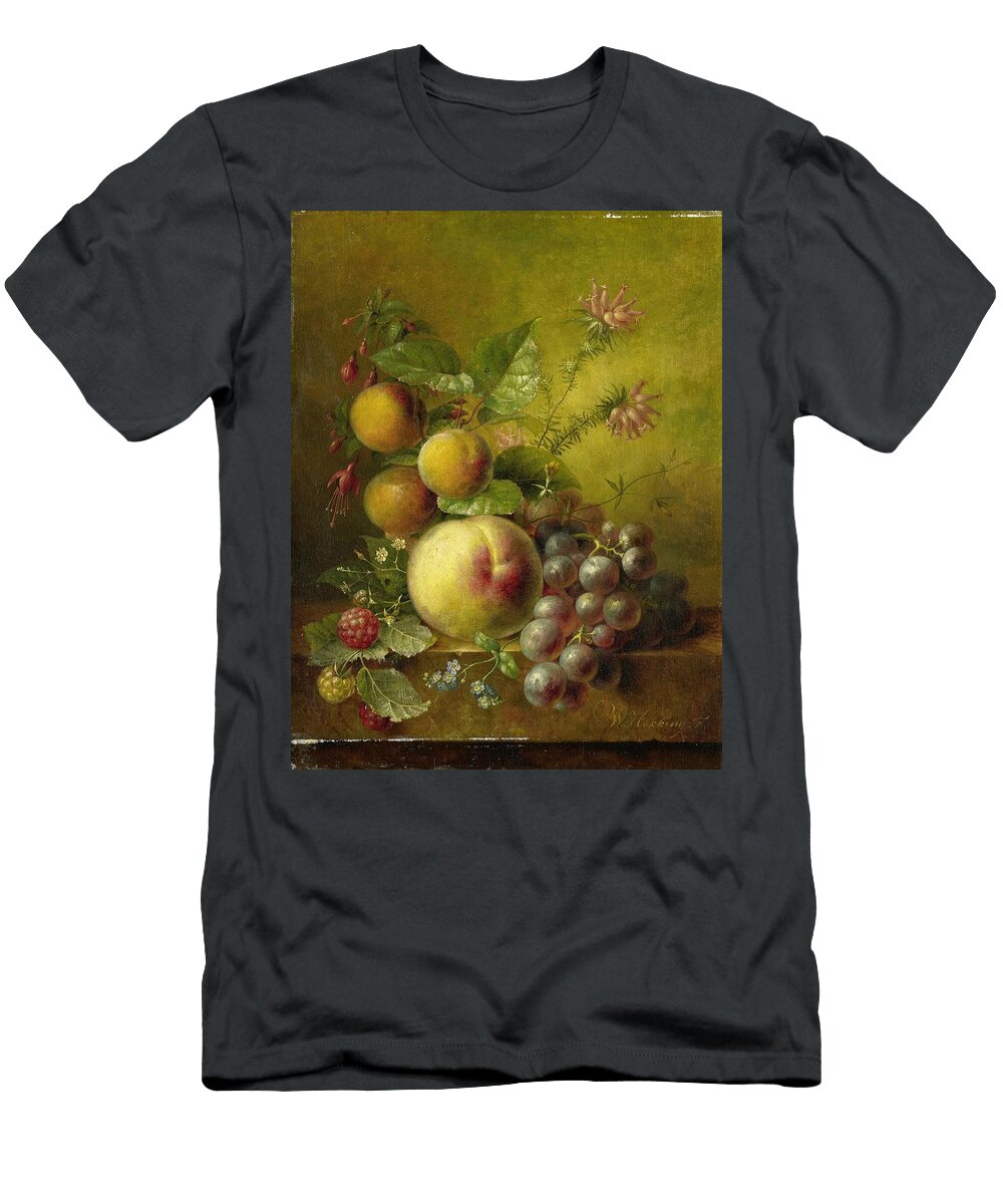 Still Life with Fruit Art Willem Hekking Dutch T-Shirt