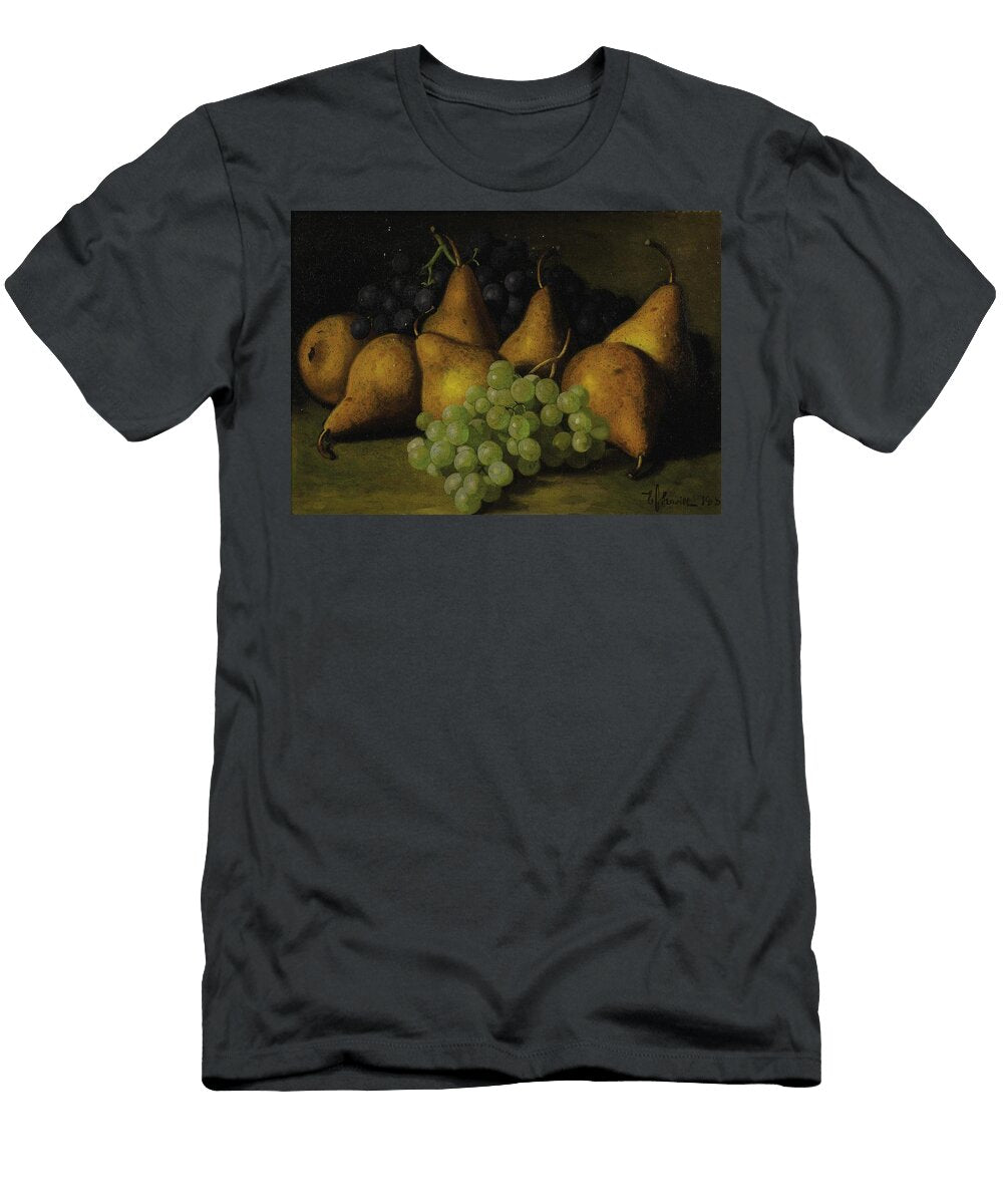 Still Life with Grapes and Yellow Pears Edward Chalmers Leavitt American T-Shirt