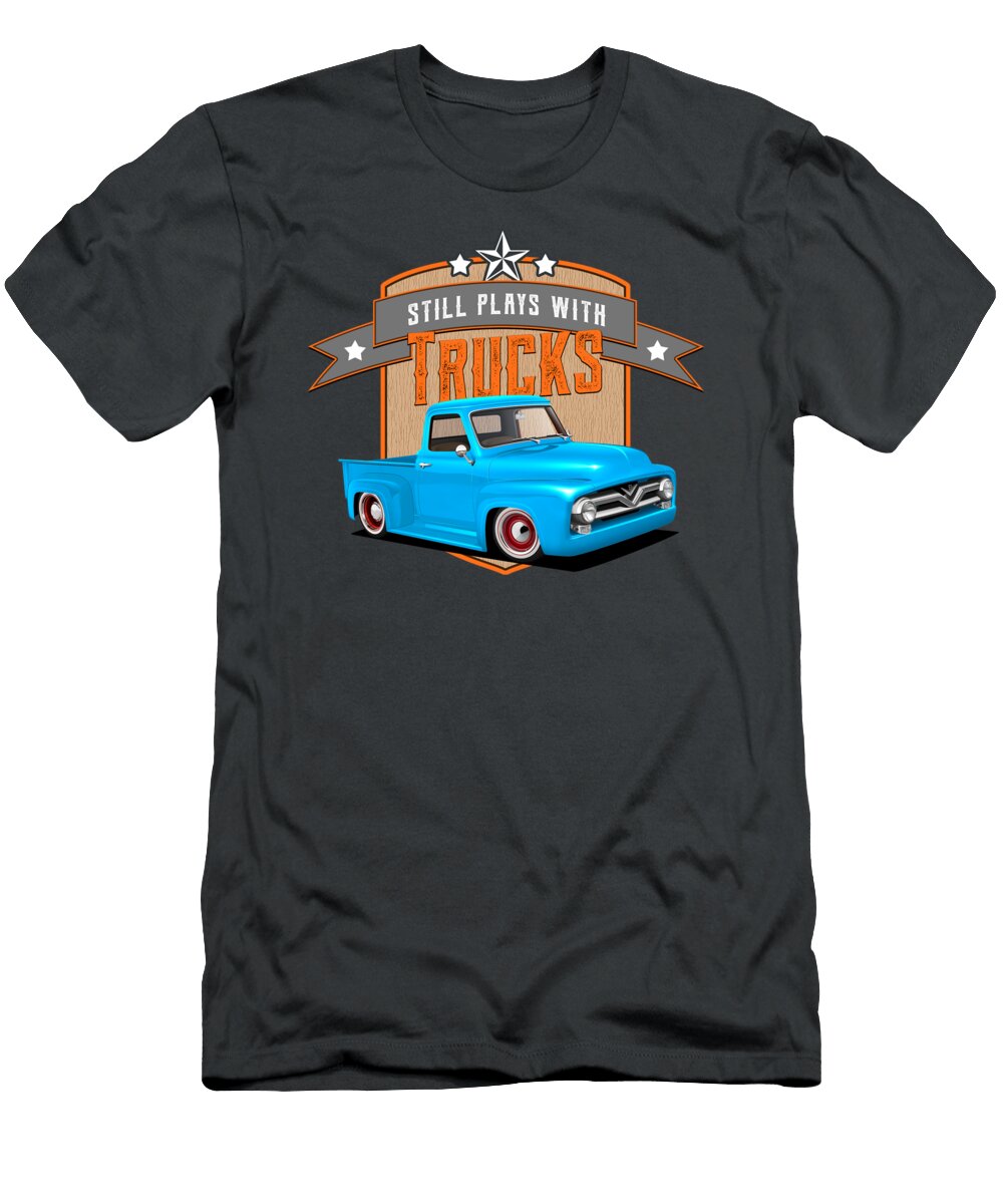 Still Plays with Toy Trucks Paul Kuras T-Shirt