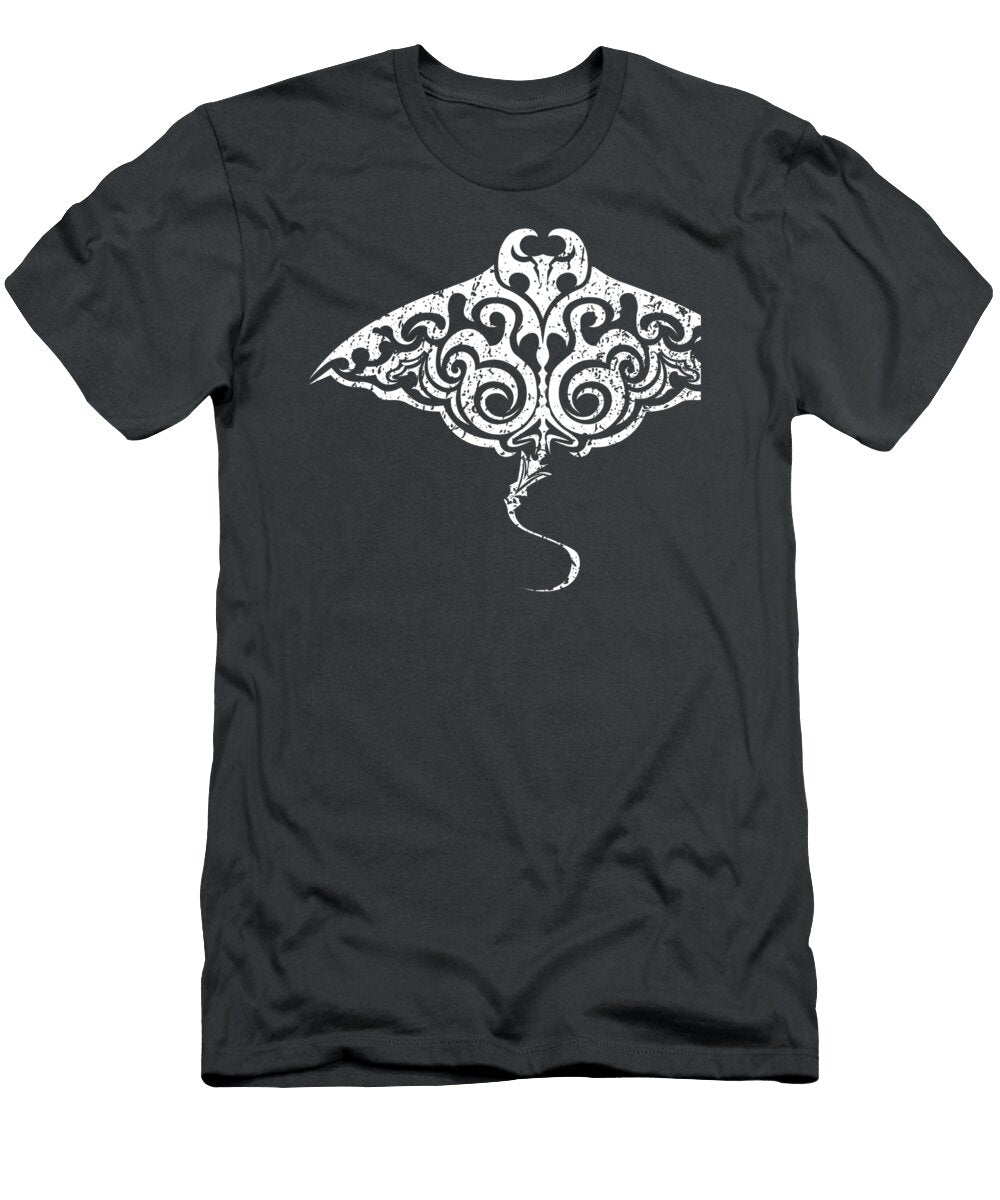 Stingray Manta Ray Tattoo Design Beach Vacation Diver Levkok Veron T-Shirt