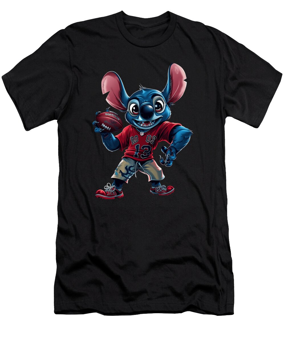 Stitch Vs Boston Red Sox Base Stealing Blue Streak Robertz Schuler T-Shirt