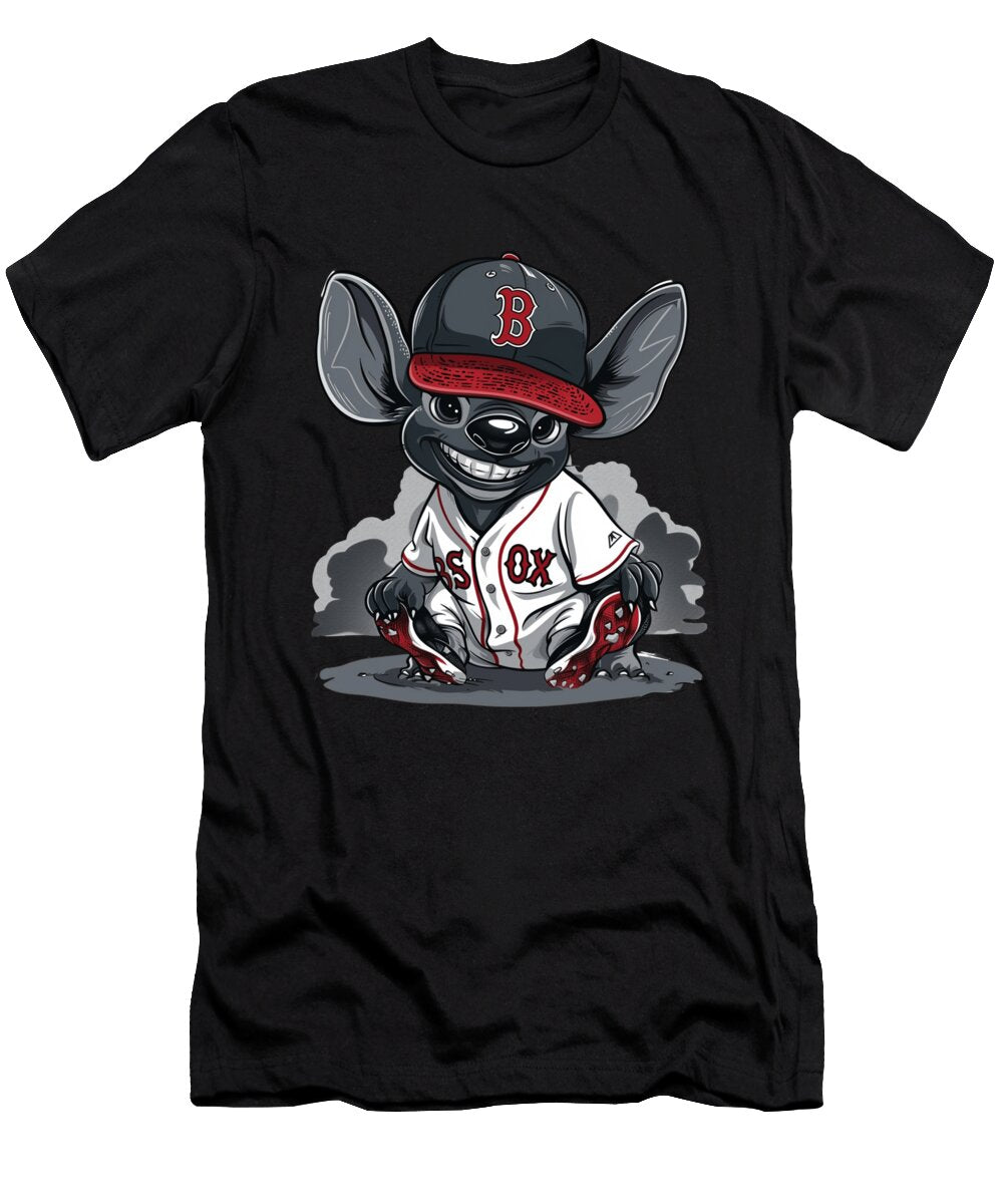 Stitch Vs Boston Red Sox Hula Hustle Hustler Robertz Schuler T-Shirt