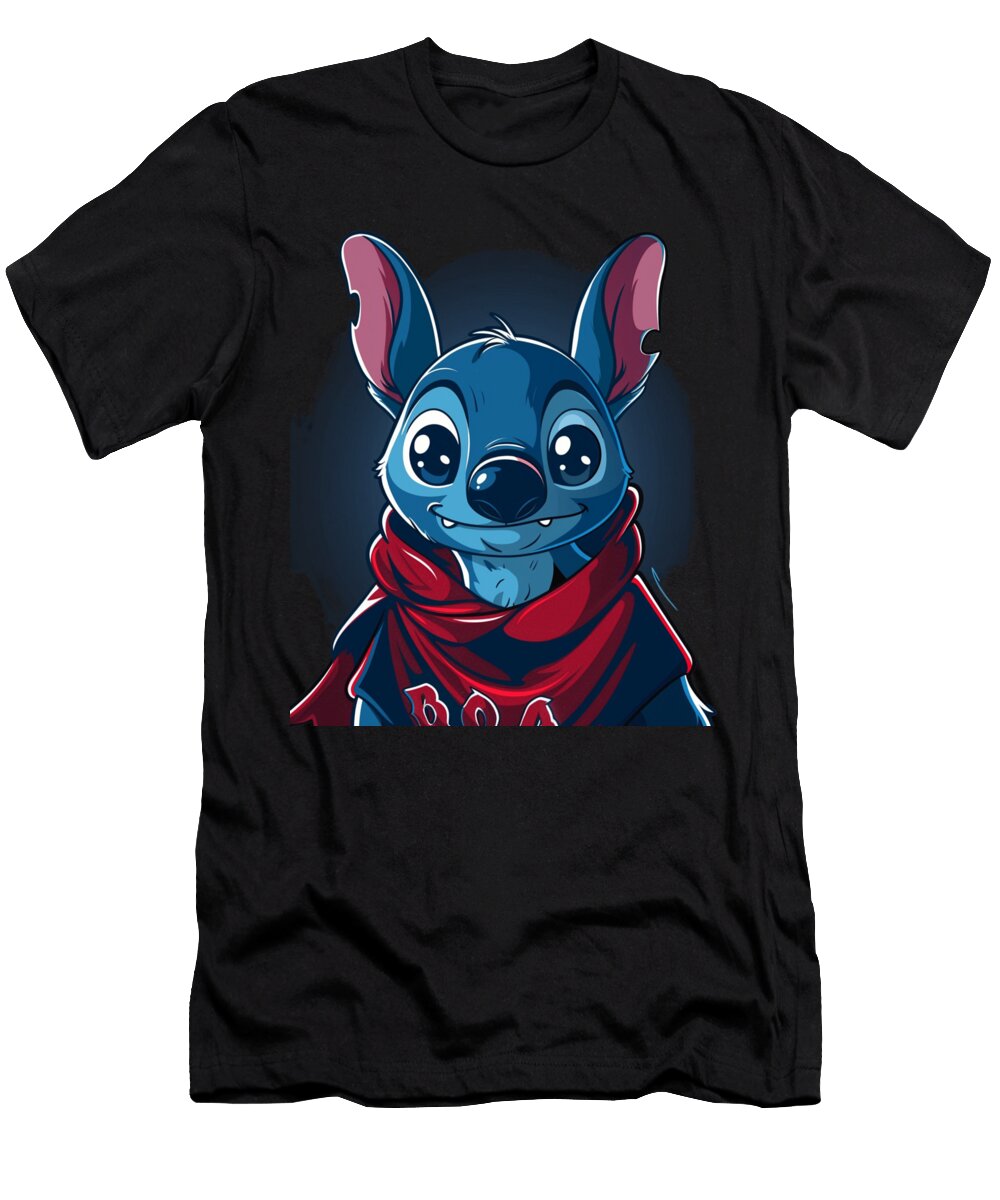 Stitch Vs Boston Red Sox Jumba Joyous Jaunt Robertz Schuler T-Shirt