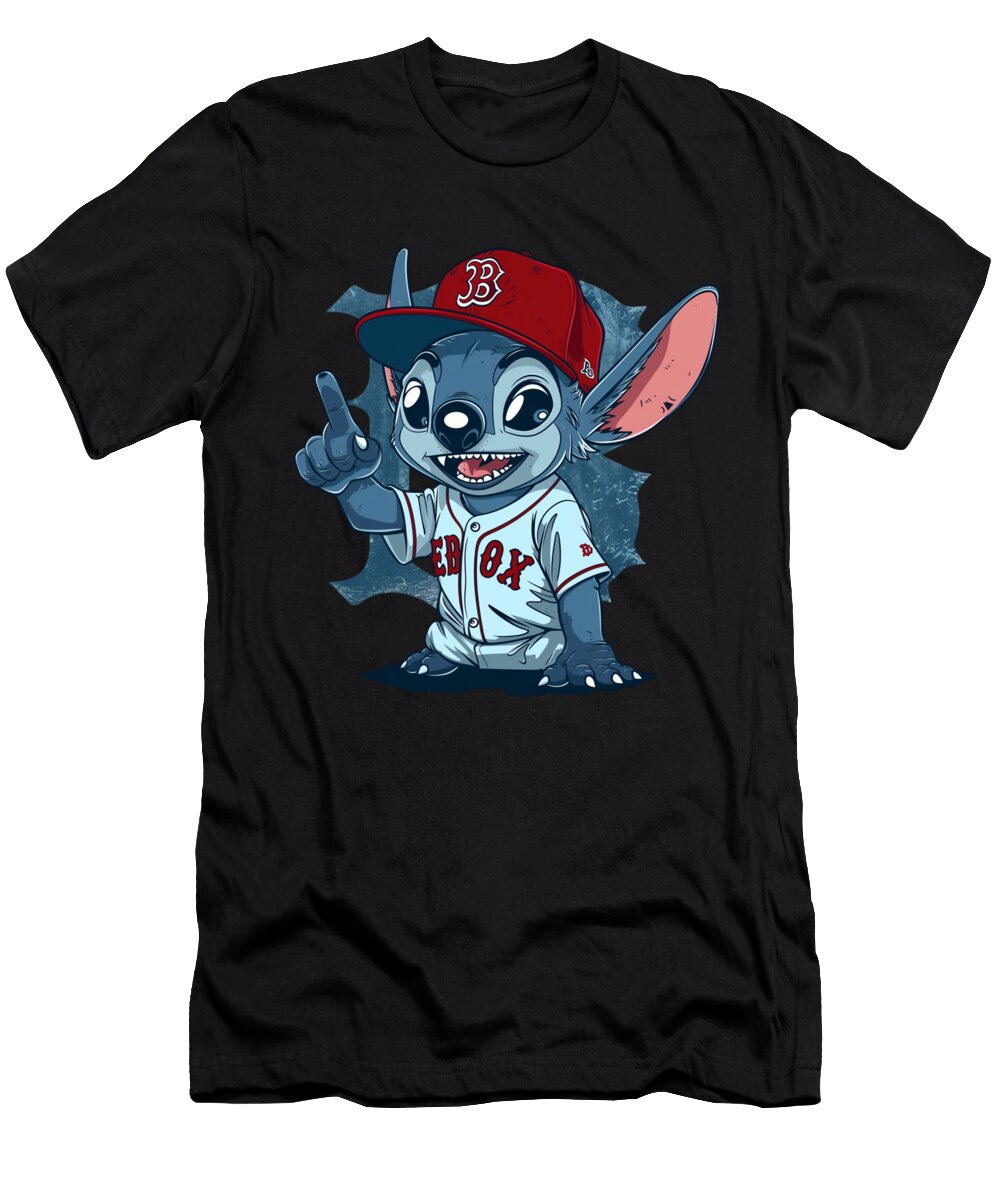 Stitch Vs Boston Red Sox Ohana Ovation Outburst Robertz Schuler T-Shirt