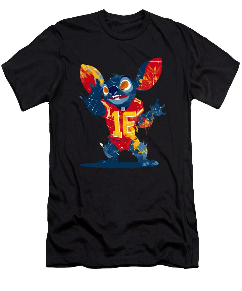 Stitch Vs Chiefs Interaction Cecils Willis T-Shirt