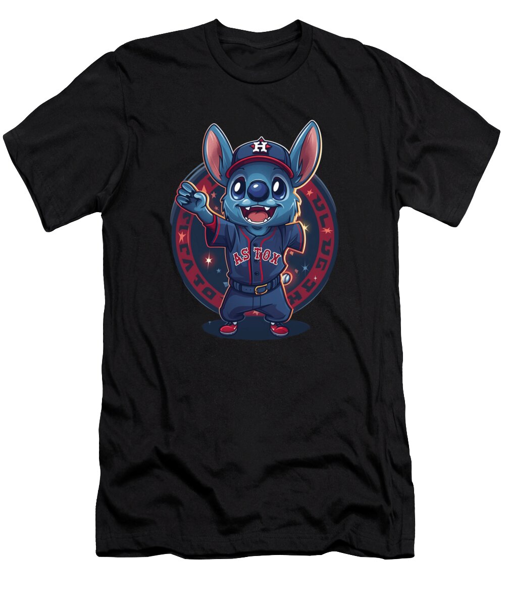 Stitch Vs Houston Astros Alien Arm Cecils Willis T-Shirt