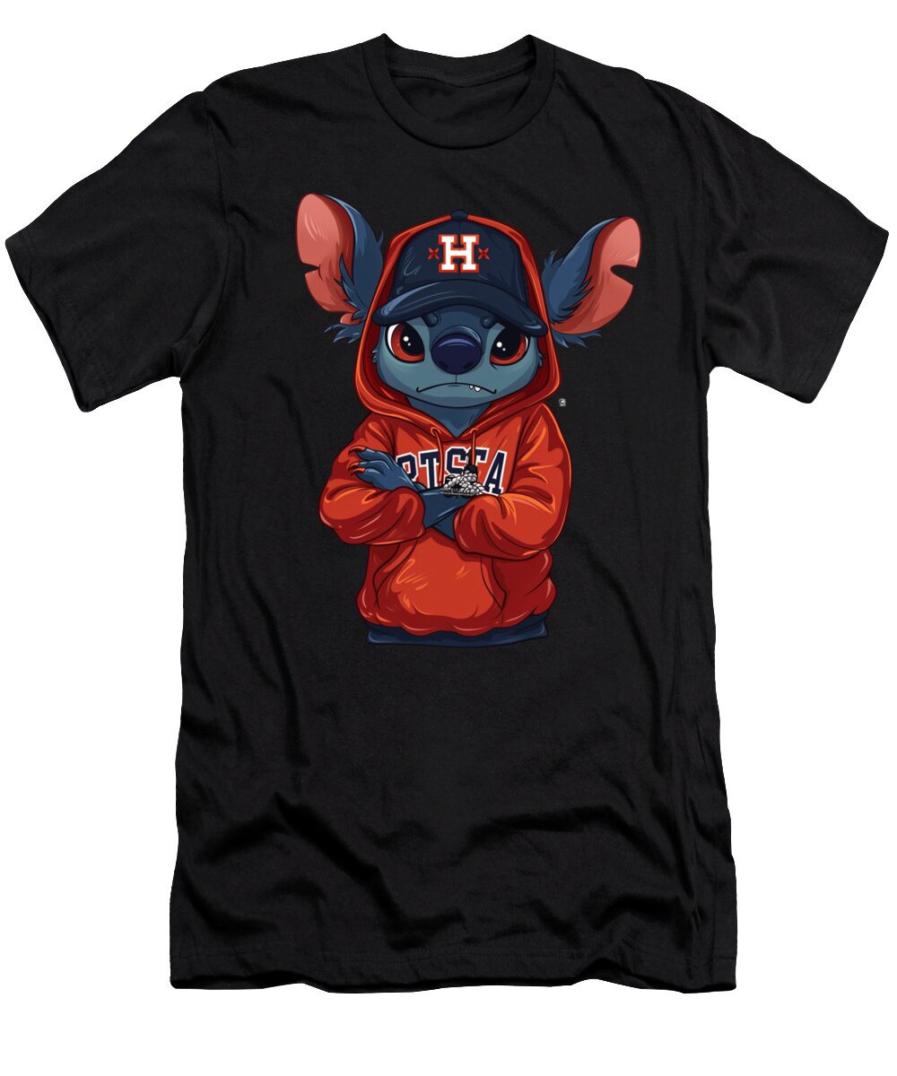 Stitch Vs Houston Astros Codependent Catcher Cecils Willis T-Shirt