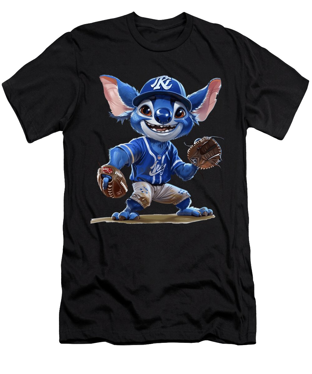 Stitch Vs Kansas City Royals Stitch Stellar Show Robertz Schuler T-Shirt