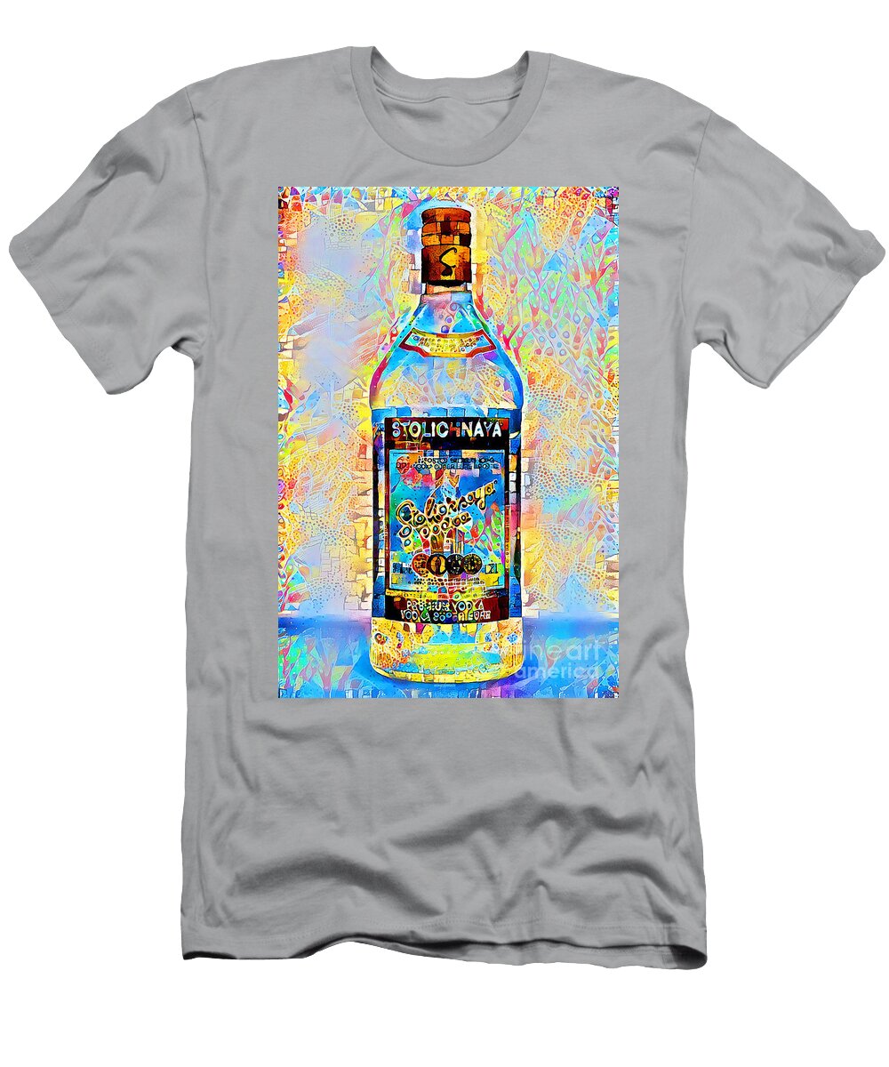 Stolichnaya Vodka in Contemporary Vibrant Happy Color Motif 20200503 Wingsdomain Art and Photography T-Shirt