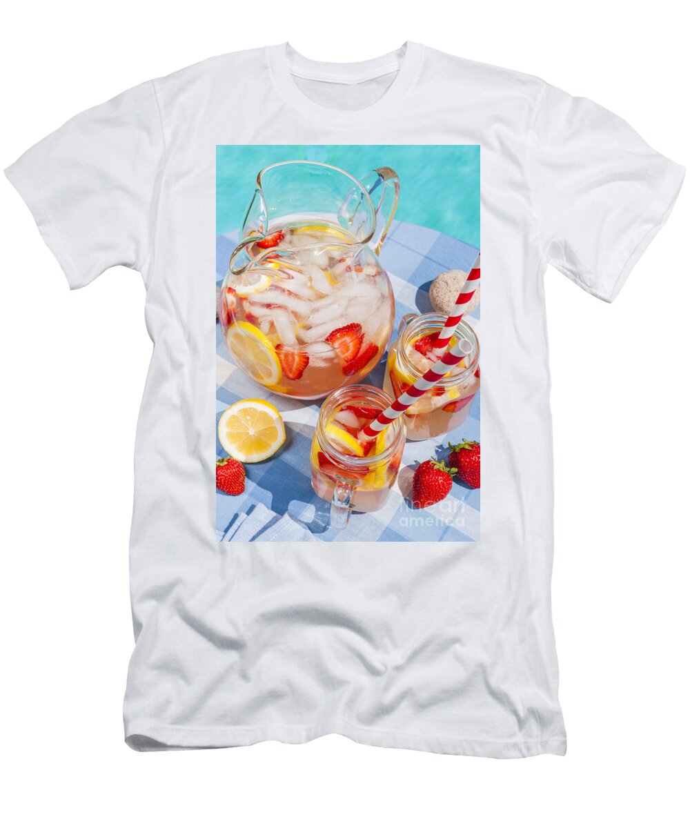 Strawberry Lemonade At Pool Side Elena Elisseeva T-Shirt